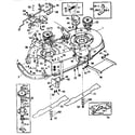 Craftsman 536252570 pre-painted deck assembly diagram