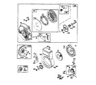 Briggs & Stratton 133212-0159-01 rewind starter and flywheel assembly diagram