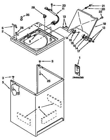 Top and cabinet