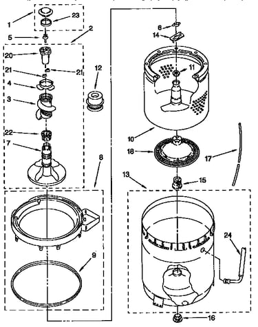 Agitator, basket,&tub