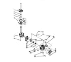 Kenmore 11092599400 gearcase, motor & pump diagram
