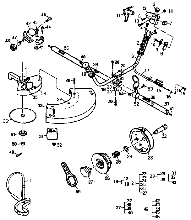 Shaft/shield/cutter asm