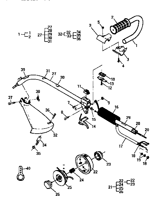 Shaft/shield/cutter assembly