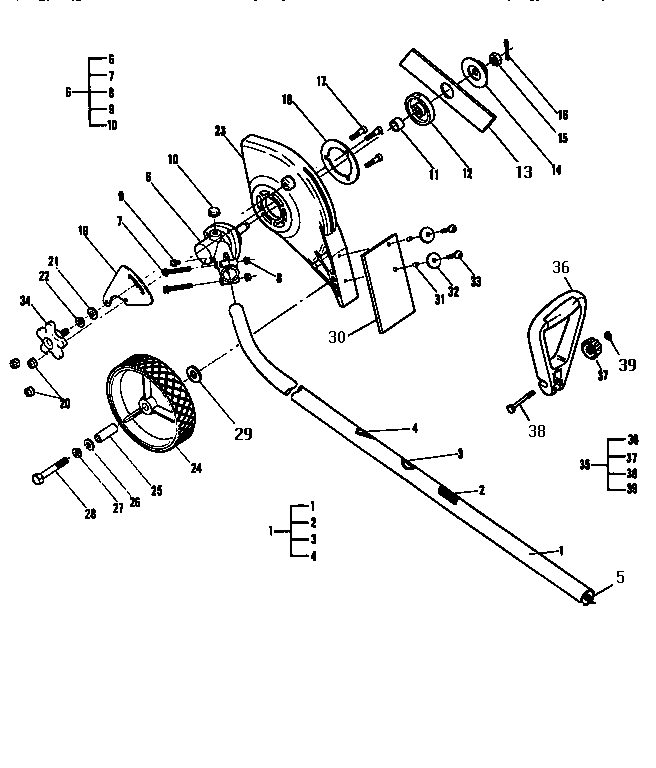 Shaft/shield assembly