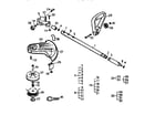 McCulloch MAC284S 12-400128-86 shaft/shield assembly diagram