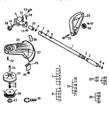 Shaft/shield assembly