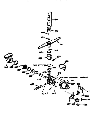 Motor-pump mechanism