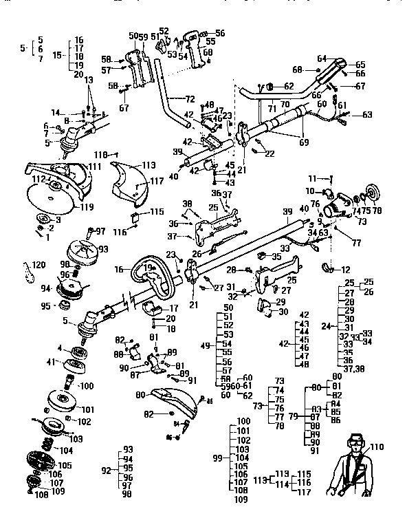 Shaft/shield/cutter assembly