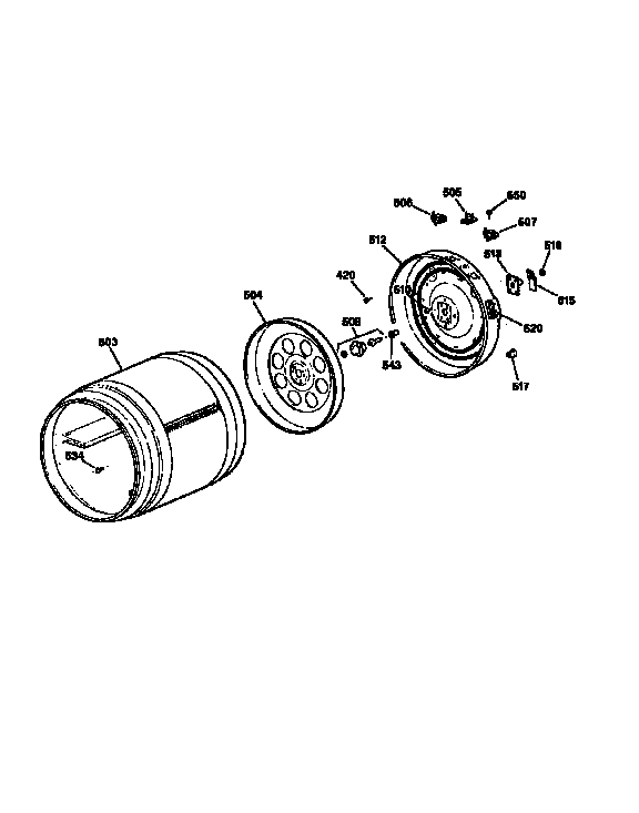 Drum and heater assembly