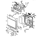 GE GSD1930T64WW control panel diagram