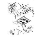 Whirlpool RF366BXDW0 cooktop and control diagram