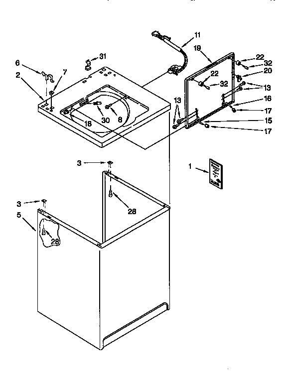 Top and cabinet