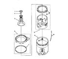 Kenmore 11082405140 agitator, basket and tub diagram