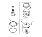 Kenmore 11082407840 agitator, basket and tub diagram