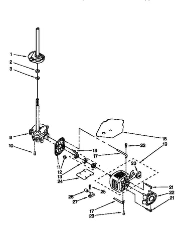 Brake, clutch, gearcase, motor