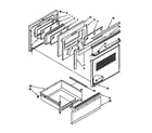 Whirlpool RF385PXDQ0 door and drawer diagram