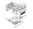 Whirlpool RF375PXDW0 door and drawer diagram
