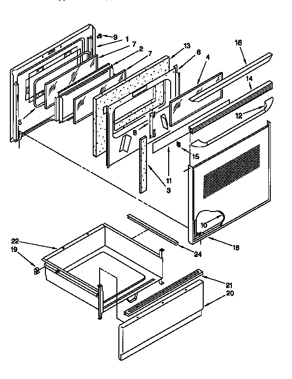 Door and drawer