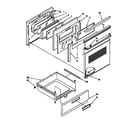 Whirlpool RF374PXDW0 door and drawer diagram