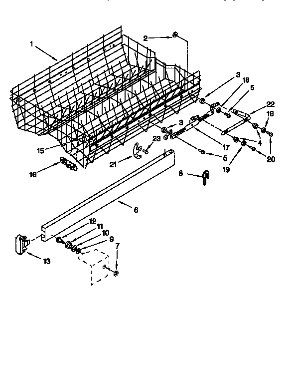 Upper rack and track