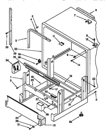 Frame and tank