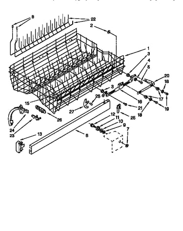 Upper rack and track