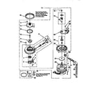 Whirlpool DU8500XB0 pump and motor diagram