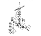 Whirlpool DU8400XB0 pump and spray arm diagram
