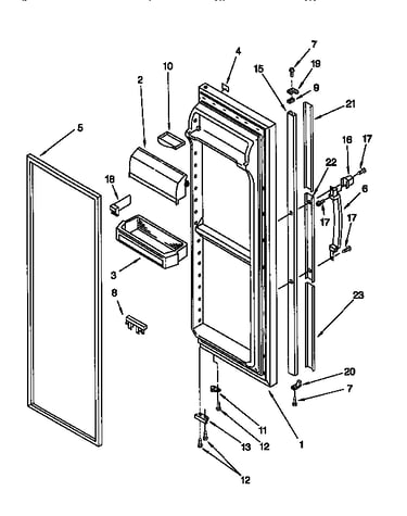 Refrigerator door
