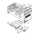 Whirlpool RF374PXDQ1 door and drawer diagram