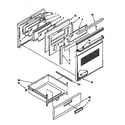 Whirlpool RF374PXDN1 door and drawer diagram