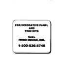 Decorative panel and trim kits