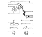 Eureka 6876A hose and attachments diagram