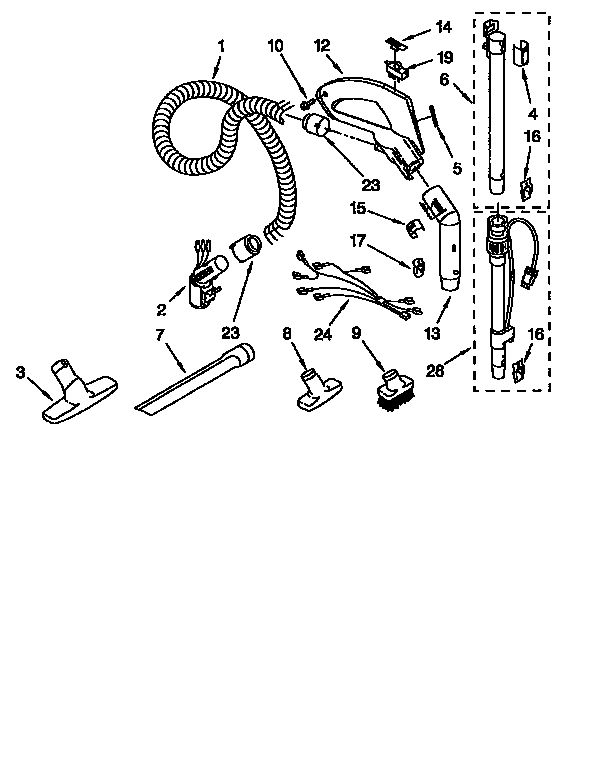 Hose and attachment