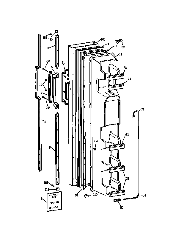 Freezer door