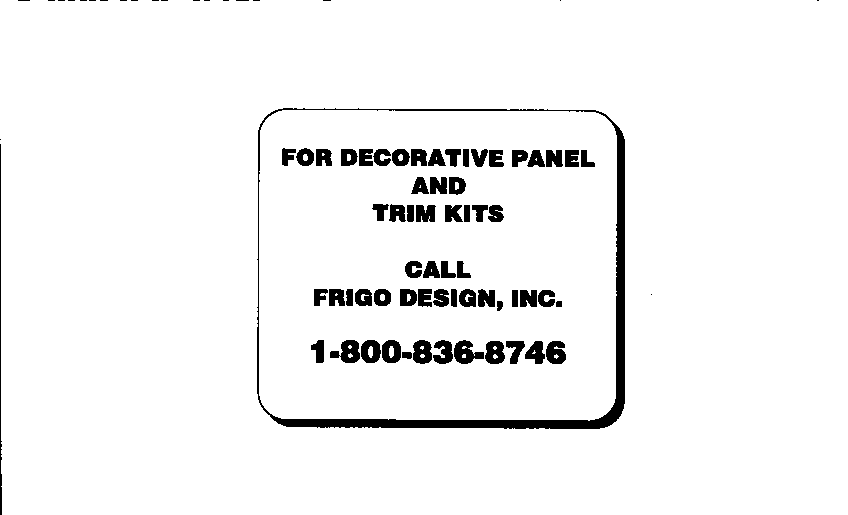 PANEL AND TRIM INFORMATION