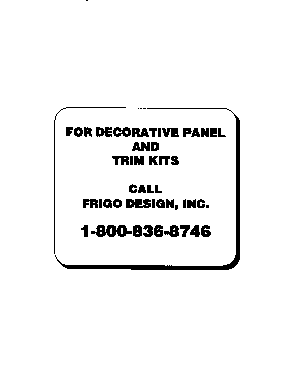 DECORATIVE PANEL AND TRIM KITS