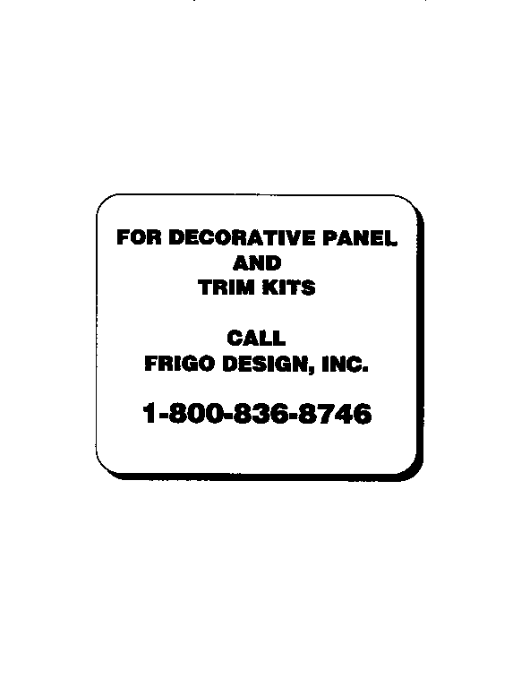 DECORATIVE PANEL AND TRIM KITS