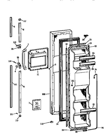 Freezer door