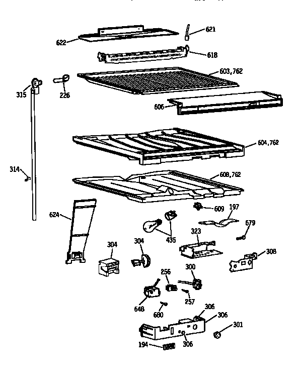 Compartment separator parts