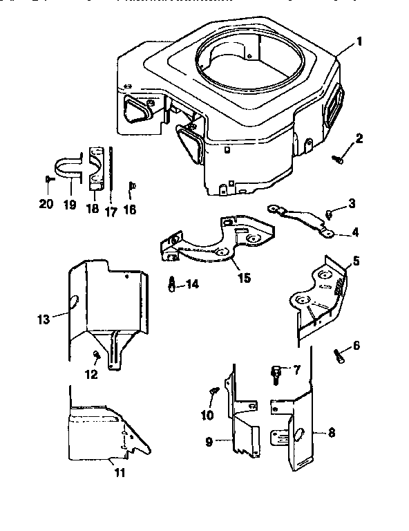 BLOWER HOUSING AND BAFFLES