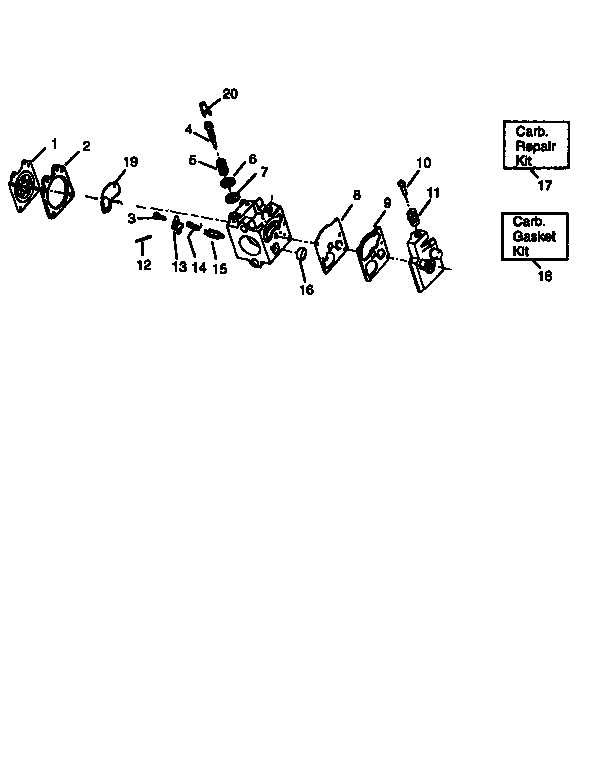 Carburetor asy 530-06964(wt-141a)