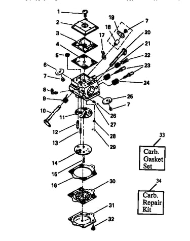 Carburetor assembly #530-035094-type 1