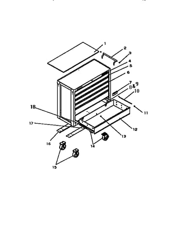 6 drawer tool cart
