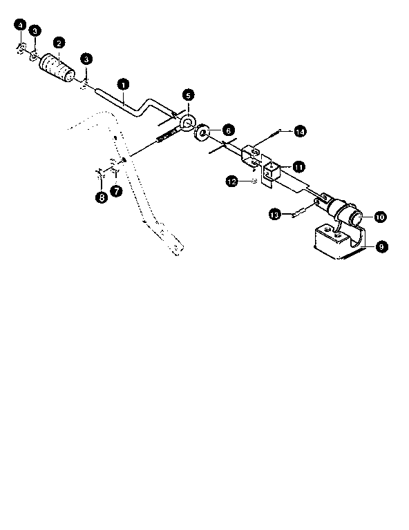 Chute control rod
