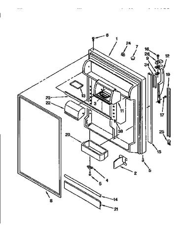 Refrigerator door
