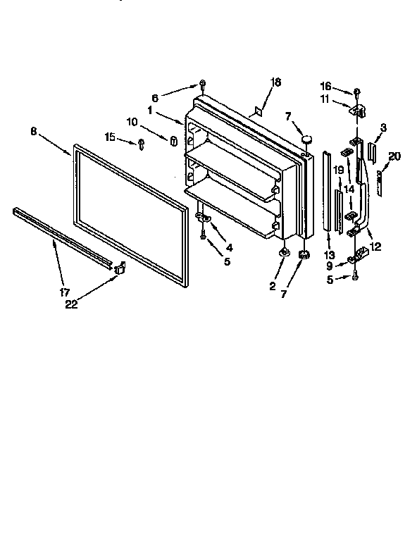 Freezer door