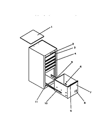 6 drawer side cabinet