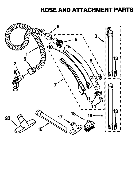 Hose and attachment