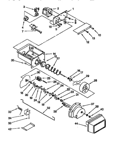 Motor and ice container